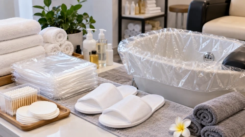 01 salon consumables clear pe spa liners