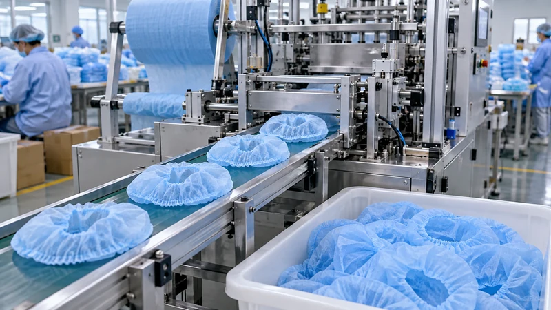 02 bouffant shower cap production line output
