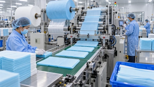 02 dental bib production line output