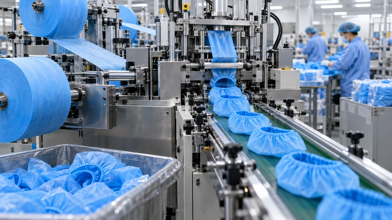 02 shoe cover production line output