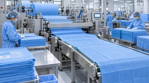 02 surgical drape production line output