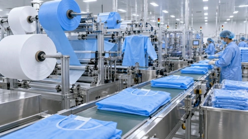 02 surgical gown production line output
