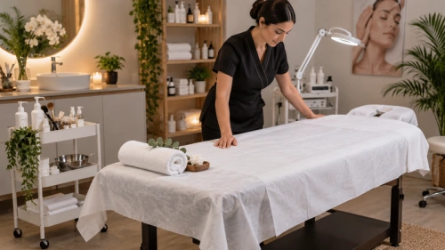 05 spa treatment table disposable bed cover