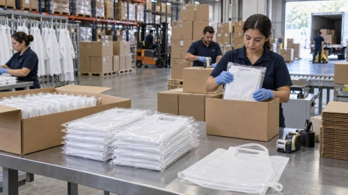 06 disposable apron packing and fulfillment