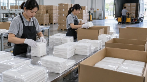 06 face towel packing and fulfillment