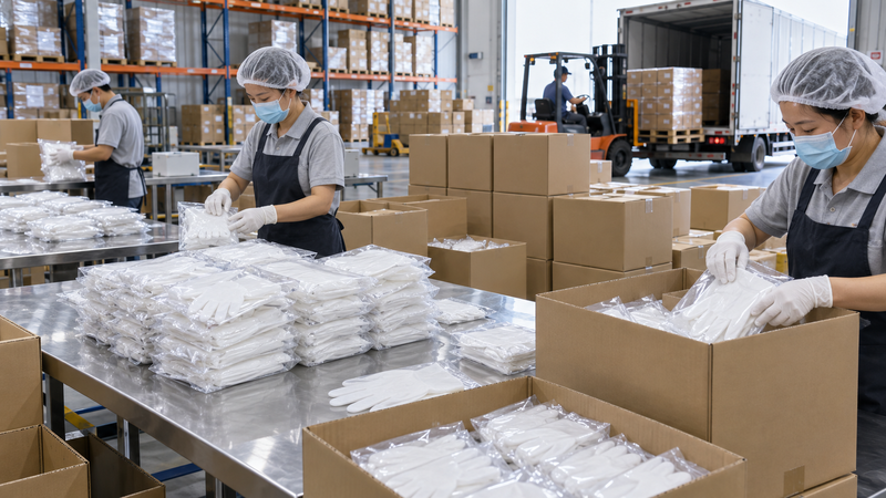 06 nonwoven glove packing and fulfillment